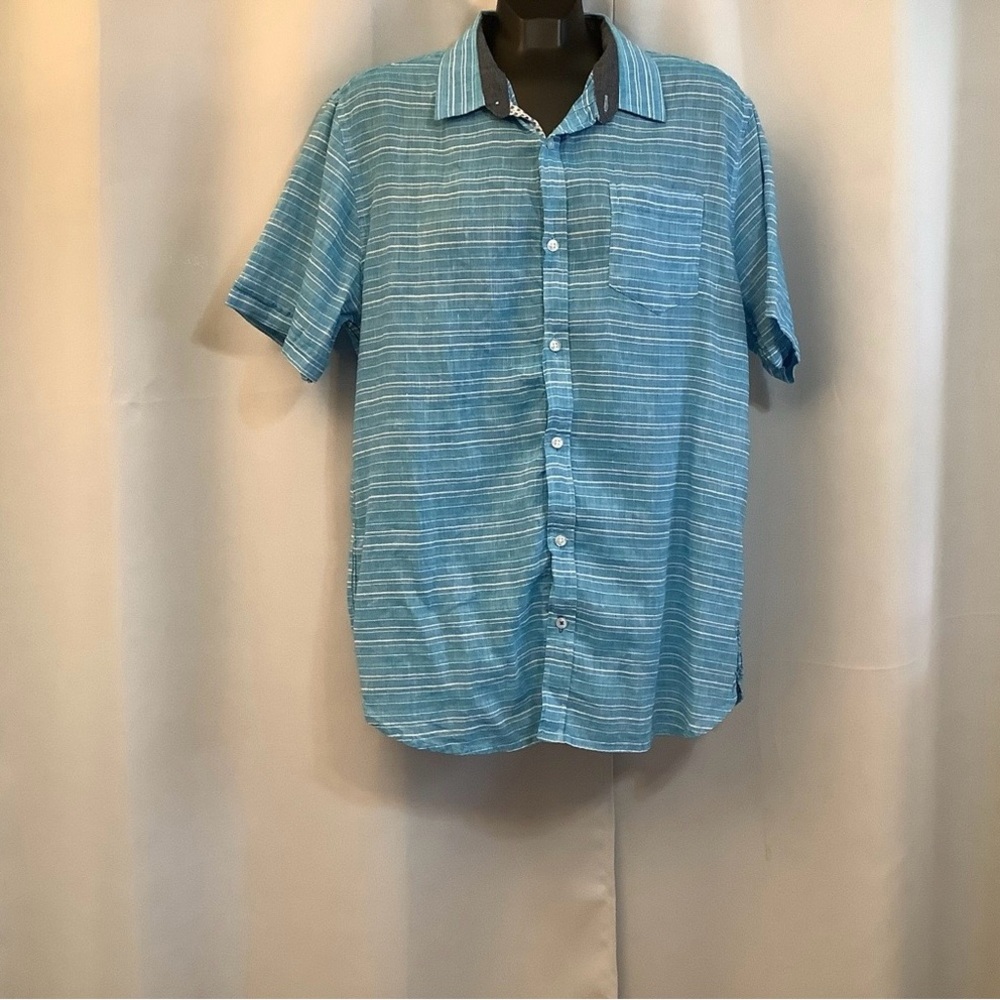 Private Member Shirt Men’s Size Large Button Down Stripes
